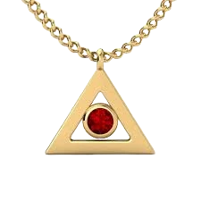 Gold Triangle Pendant Necklace